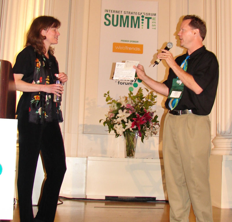 Steve Gehlen on stage at Internet Strategy Forum Summit 2007
